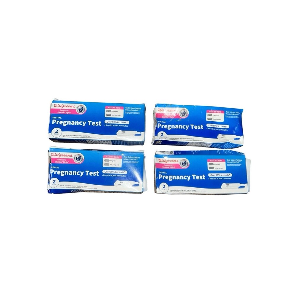 Walgreens 2 Tests Digital Pregnancy Tests Lot Of 4 Boxes Exp 2027